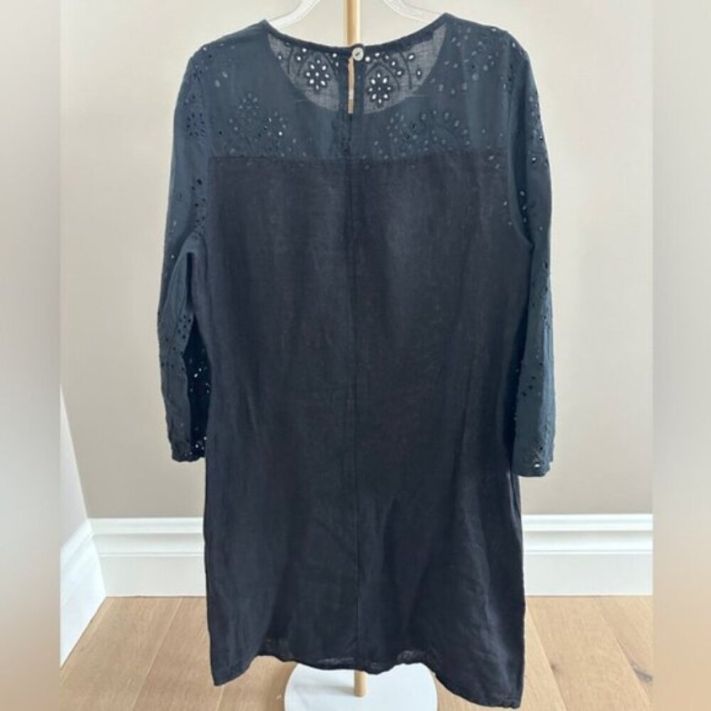 Francesca Bettini Made in Italy Linen Blend Eyelet Dress M